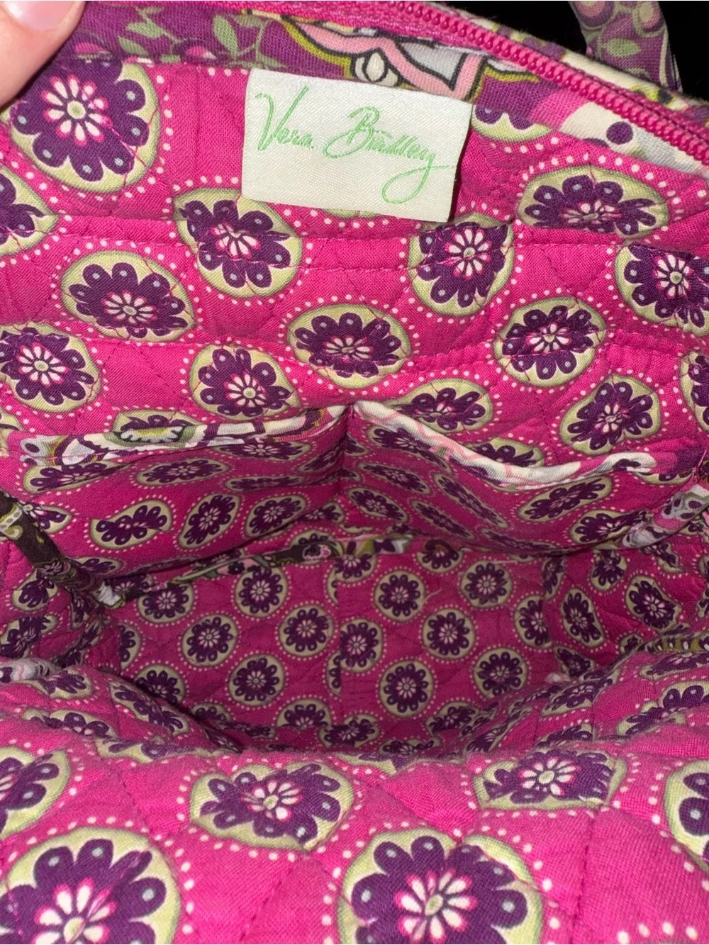 Vera Bradley Mini Backpack Pink Purple Paisley Quilted Cotton Travel Bag